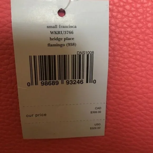 Kate Spade Small Francisca Peach Bag NWT - Picture 3 of 4